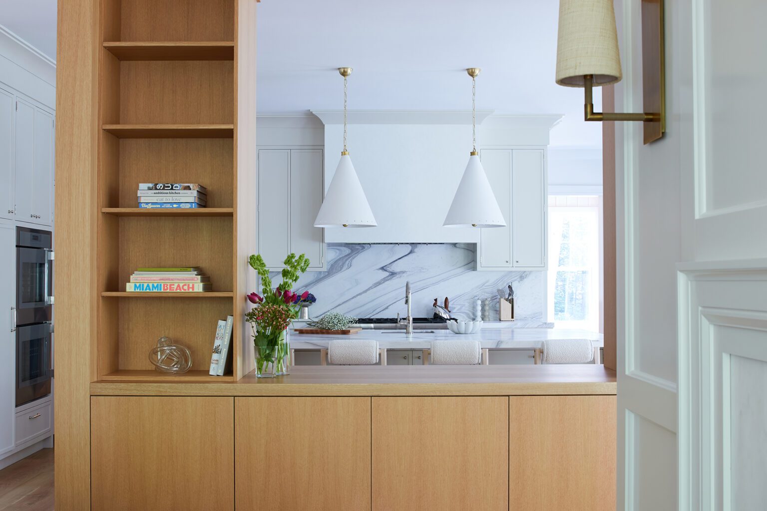 modern marble kitchen in westport connecticut designed by karen berkemeyer home