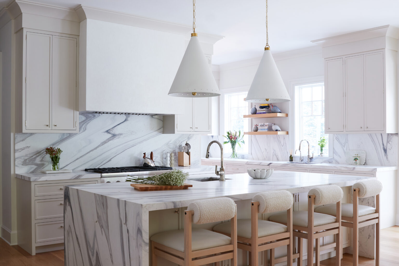modern marble kitchen in westport connecticut designed by karen berkemeyer home